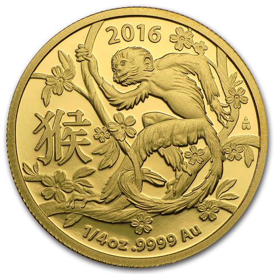 2016 Australia 1/4 oz Gold Lunar Year of the Monkey BU (RAM) 2016 Australia 1/4 oz Gold Lunar Year of the Monkey BU (RAM)